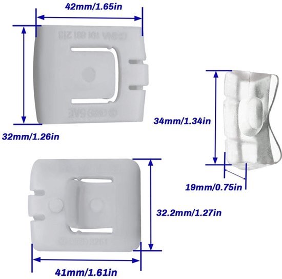 SPHProducts - Witte schuifregelaarset voor autostoelrails