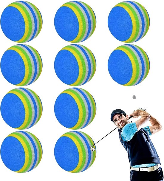 Spons golfballen - Zachte oefenballen - Binnen trainen - Veilig EVA-schuim - 10 stuks - Briljant