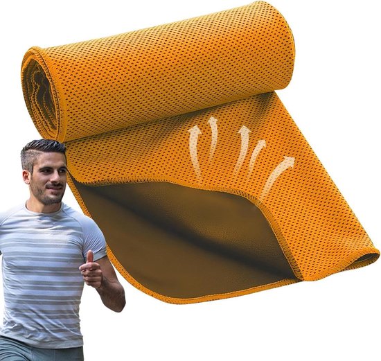 Sport Handdoek - Fitness Doek Cooling Wrap - Zweet Afvegen - Snelle Koeling - 30x100 cm - Oranje
