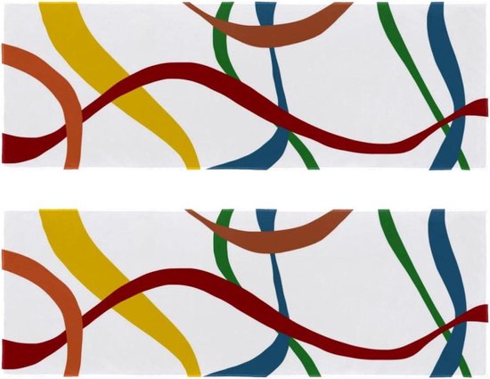 Sport Handdoeken - Microvezel Doeken - Workout Zweet Absorberen - Sneldrogend Materiaal - 2 Stuks 81x29 cm - Gekleurde Lijnen