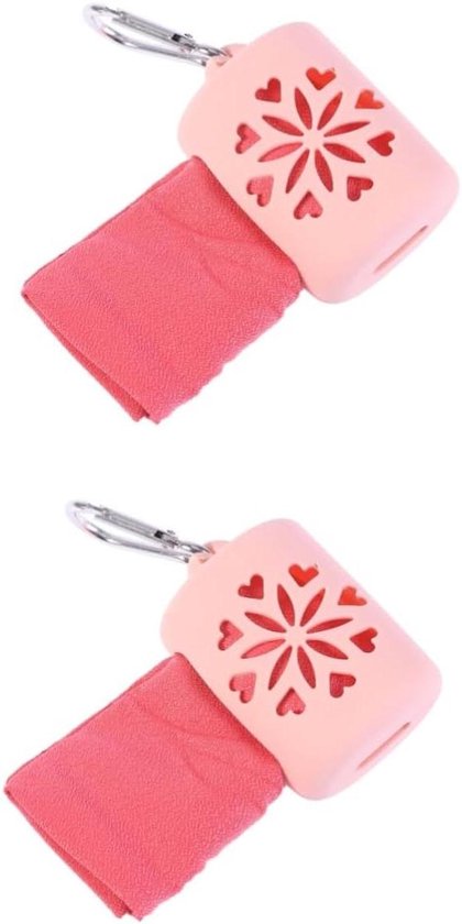 Sport Handdoeken - Reishanddoeken Compact - Snel Drogen Fitness - Zeer Absorberend Lichtgewicht - 40 x 40 cm - Roze