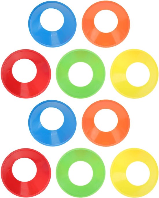 Sport Kegels - Trainings Markers - Agility Training - Hoge Zichtbaarheid - 10 Stuks - Fel Oranje