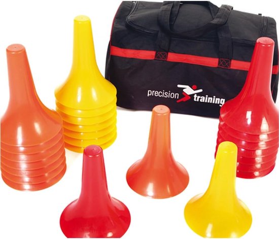 Sport Markering Kegels - Trainingspylonen Set - Voetbal Training - Veelzijdige Markering - 24 Stuks - Assorti