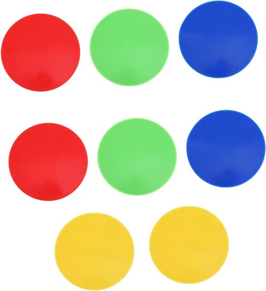 Sport Markeringsborden - Veldmarkers Vloermarkers - Sporttraining Organiseren - Stevig en Kleurvast PVC - 8 Stuks - Rood