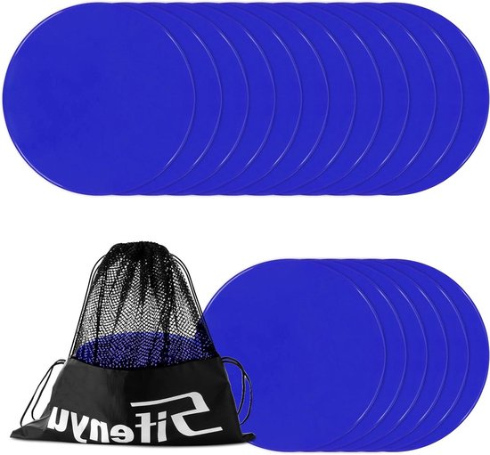Sport Markers - Behendigheid Stippen - Sport Training - Antislip Rubber Ontwerp - 9 inch - Blauw