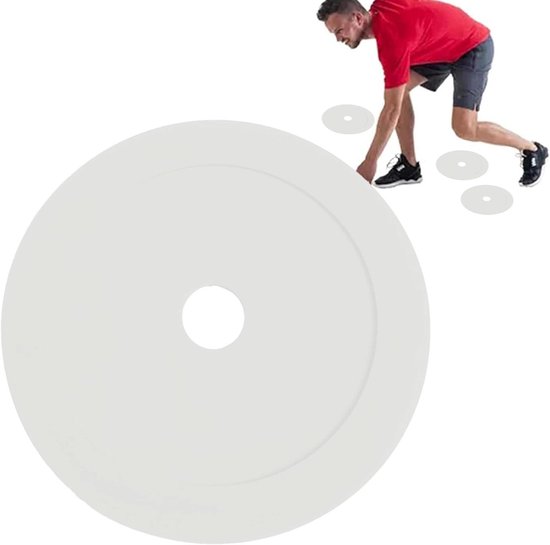 Sport Pylonen - Oefenmarkeringen Veld - Sport Training - Opvallende Kleuren - 15 Centimeter - Wit