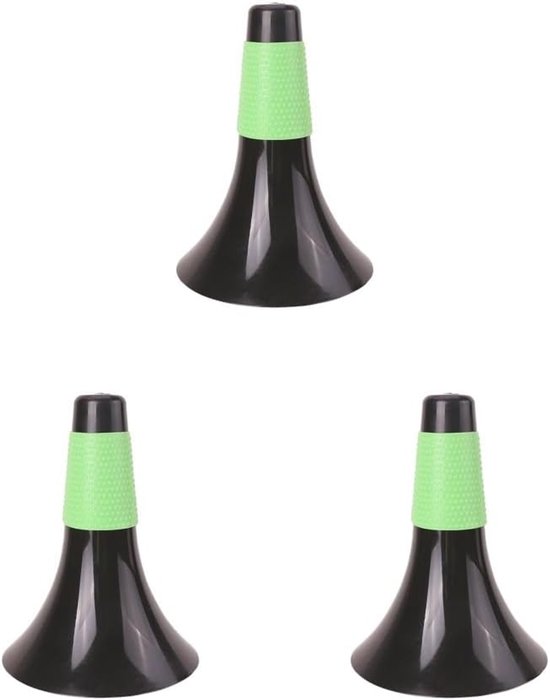 Sport Trainings Kegels - Agility Markers - Sport Training - Flexibel Duurzaam Materiaal - 3 Stuks - Zwart Groen