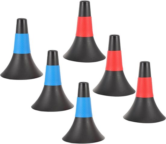 Sport Trainingskegels - Markeerkegels Oefen - Behendigheid Verbeteren - Weerbestendig Ontwerp - 6 Stuks - Diverse Kleuren