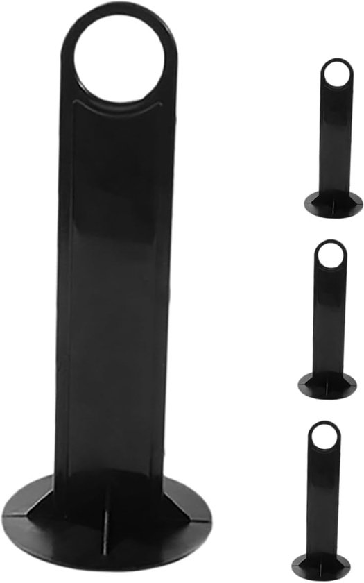 Sport Trainingsrek - Kegel Houder - Sport Training - Duurzaam PP Materiaal - 4 Stuks - Zwart