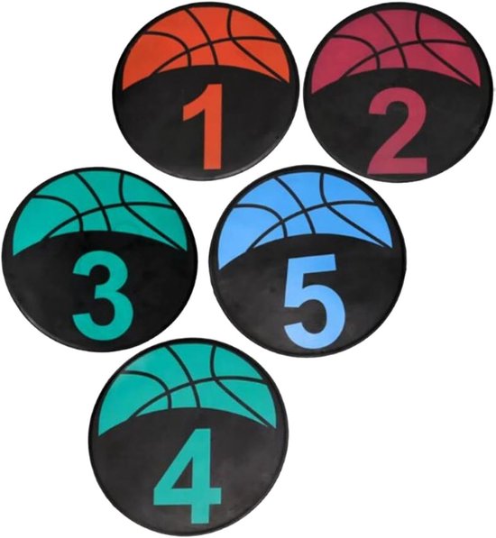 Sport Trainingsschijven - Markeer Schijven - Wendbaarheid Trainen - Krasbestendig PVC - 5 stuks 23cm - Meerdere kleuren