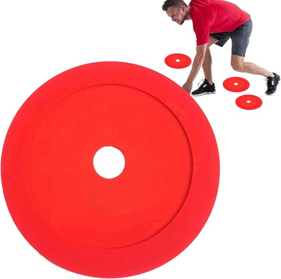 Sport Trainingsschijven - Markeringsschijven Oefenschijven - Agility Training - Levendige Zichtbaarheid - 15 cm - Rood