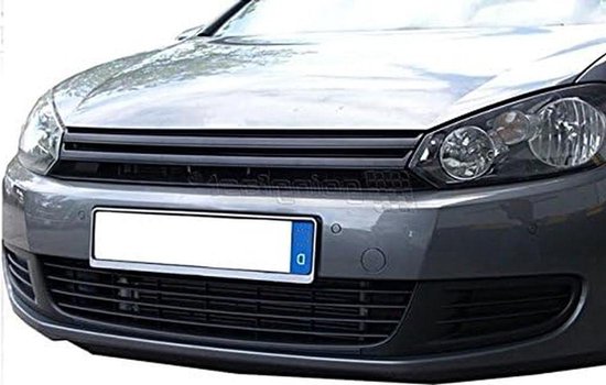 Sportgrill Zwart - Grille Golf 6 - Auto Styling - Met Motorkapvulling - Niet gespecificeerd - Zwart