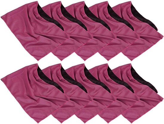 Sporthanddoek - Koude handdoek Sneldrogende handdoek - Sporten en fitness - Direct verkoelend effect - N.v.t. - Rozerood