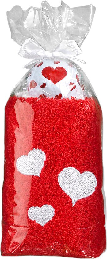 Sportiques - Golfcadeauset met handdoek - Hartjes van Sportiques