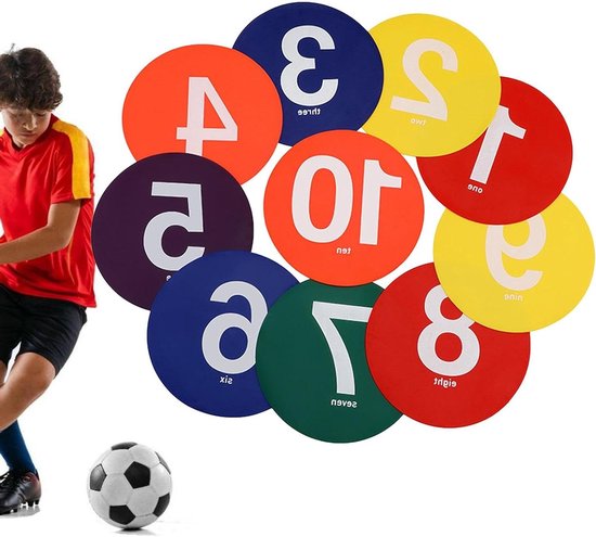 Sportoefenkegels - Trainingsschijven - Sporttraining Verbeteren - Antislip Ontwerp - 23 cm Diameter - Felgekleurd