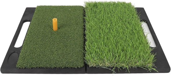 Sportoefenmat - Slaggras mat - Golf oefenen - 2 in 1 ontwerp - 42 x 32 cm - Groen