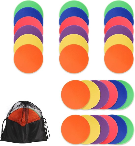 Spot Markers - Vloer Cirkels Kegels - Agility Training - Antislip Rubber - 9 Inch Diameter - Meerdere Kleuren
