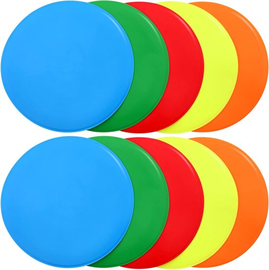 Spot Markers - Vloer Spots - Sport Training - Antislip en Scheurvast - 9 Inch Diameter - Multicolor