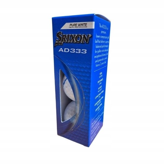 Srixon AD333 Golfballen (11e Gen) - Wit - 3 Stuks