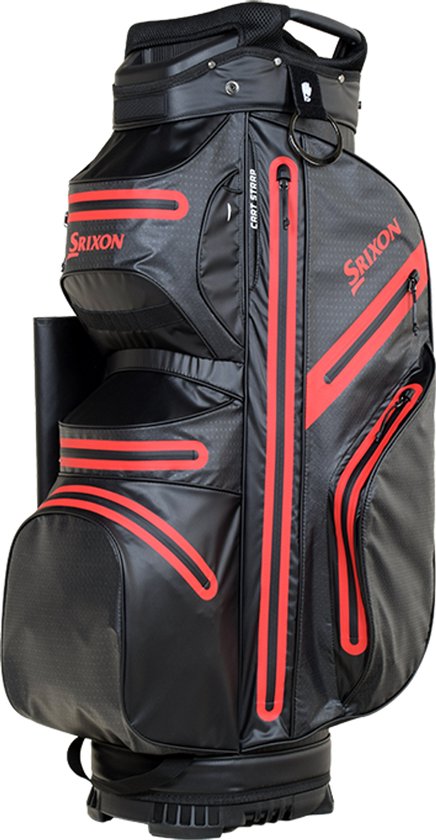 Srixon Weatherproof Cartbag - Waterdichte Golftas - Cart bag - Zwart Rood van Merkloos