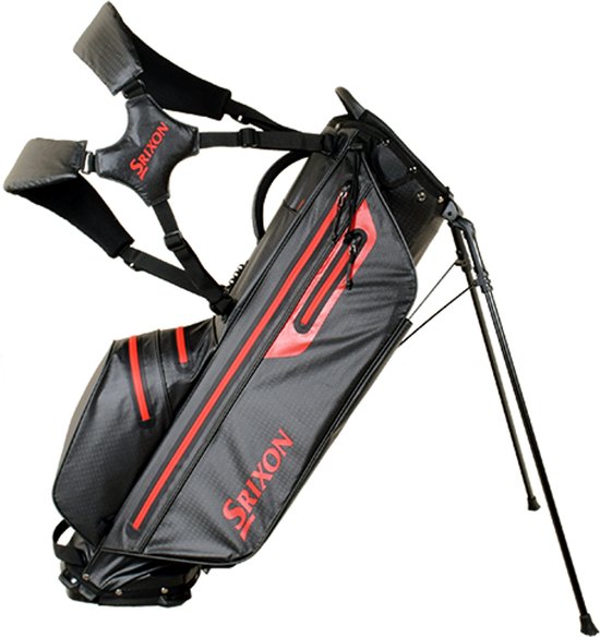 Srixon Weatherproof Standbag - Waterdichte Golftas - Stand bag - Zwart Rood van Merkloos