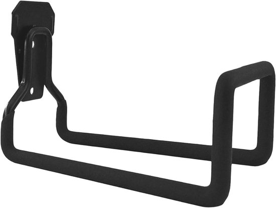 stabiele metalen slanghouder voor wandmontage, 19,3 x 12,5 cm tuinslanghouder, waterslanghaak voor buiten, zwart