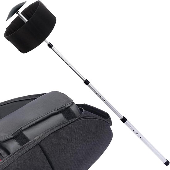Steunstang Golf Tassen - Club Bescherming - Reizen Opslag - Verstelbare Lengte - 132 cm - Zwart