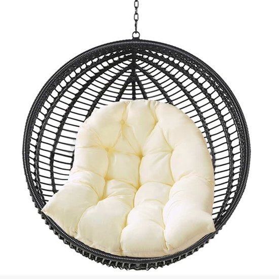 Stoel Pad Ei Hangmat Stoel Pad Enkele Verdikte Swing Schommelstoel Kussen Indoor Binnenplaats Tuin Zonder Schommel (Beige, Niet Verwijderbaar)