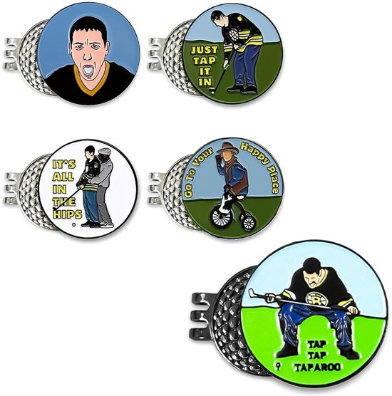 Store_7 - Golf Hat Clip - Magnetische Ball Marker - Handig en stevig - 5 Stuks - Golfaccessoires - Voor elke golfer - Compact formaat