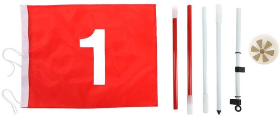 Store_8 - Golfgatvlaggenset - Verwijderbare Golfputting-groene Vlaggenmast - 5 Secties - Golfpin-vlaggen - Golfaccessoires - Geschikt voor elke tuin van Merkloos