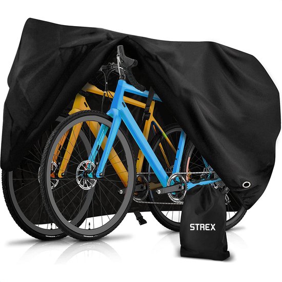 Strex Fietshoes Universeel voor alle Fietsen - Waterdicht Ultra Sterk Oxford - Fiets Hoes voor 1/2 Fietsen - Incl. Opbergzak van Strex