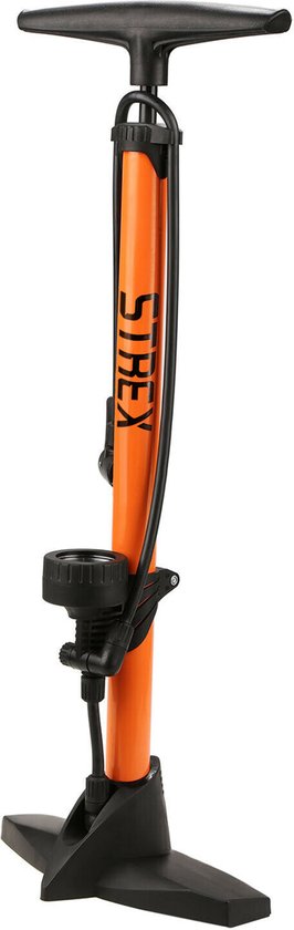 Strex Fietspomp - Drukmeter - 11 Bar – Bal pomp - Oranje van Strex