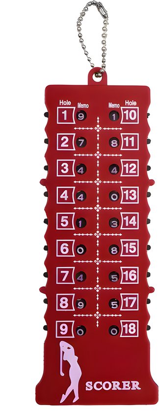Stripe 18 Hole Golf Scoreteller – Zwarte Slagenteller & Handteller – Golftrainingsmateriaal & Accessoires – Handige Scoreteller- Golfaccesoires - Golfscore teller van Flowolf