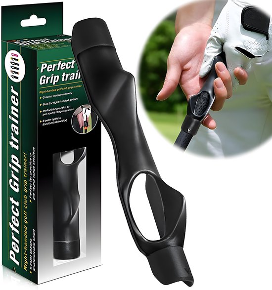 Stripe Golf Grip Trainer – Golf Grip Training & Verbetering – Verbeter je Swing - Instelbare & Ergonomische Handgreep Corrector – Zwart van Stripe.