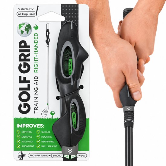 Stripe golf grip trainer - Verstelbaar en opklikbaar - Duimmarkeringen