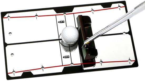 Stripe putting spiegel voor golf - Uitlijnlijnen - 30,5 x 17,5 cm