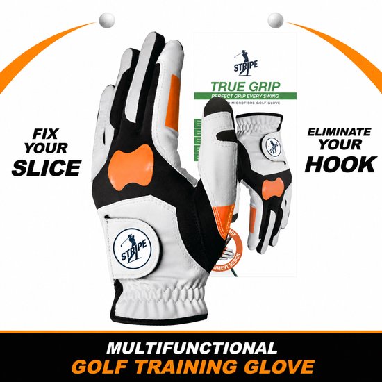 Stripe True Grip golfhandschoen - Griptraining, balmarker - M/L van Stripe.