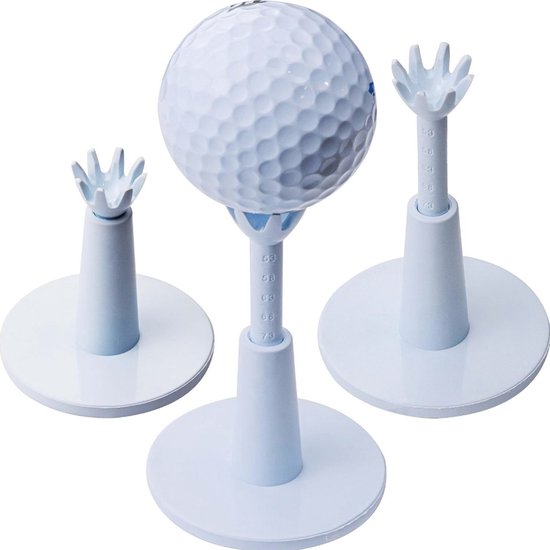 Stripe Verstelbare Golf Tee – 2 stuks – 55-73mm – Rubber Top – Herbruikbaar & Duurzaam – Golf Tee Set van Stripe.