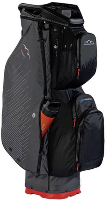 Sun Mountain C-100 Cartbag Waterdicht Steel Black Red van Merkloos