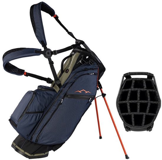 Sun Mountain E 4-5 H2NO Lite 14-Way Navy Olive Zwart van Merkloos