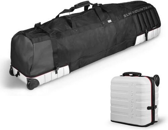 Sun Mountain Kube Golf Travelbag White-Black-Bright Red van Sun Mountain