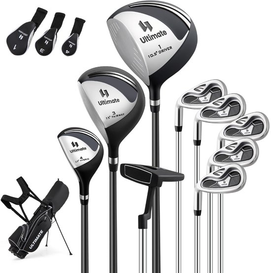 SureDeal® - Golf - Compleet Golfclubs - Tasset - Linkshandige Heren Draagbare - 83x51x96 cm - Donkerbruin van suredeal