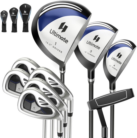 SureDeal® - Golf - Complete Delige Golfclubs - Ijzers Putter - Golfclubhoezen - Marine