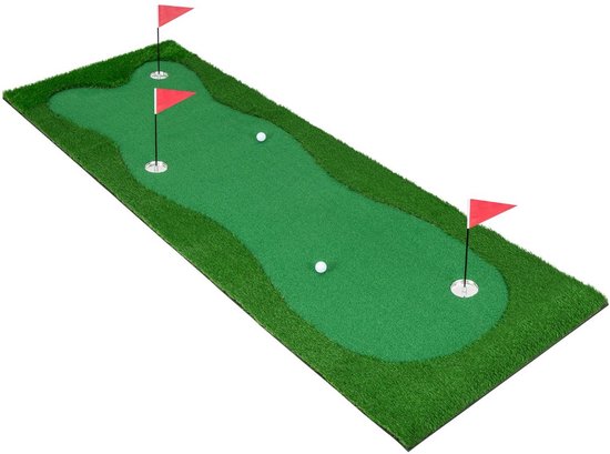 SureDeal® - Golf - Golfslagmat Golftrainingsmat - Kunstgras Holes Cup - Binnen - Buiten - 300x100 cm - Groen