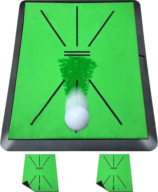 Swingdetectie batting golfswing tracker-mat - Geavanceerde gidsen - Rubberen backing - Premium golfoefenmat van Milliard