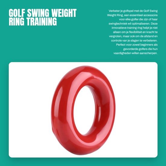Swinggewicht Ring - Golftrainingsmateriaal - Golf Training - Golf Accessoire - Verhoogt flexibiliteit en kracht - Ideaal voor golfers - Golftraining