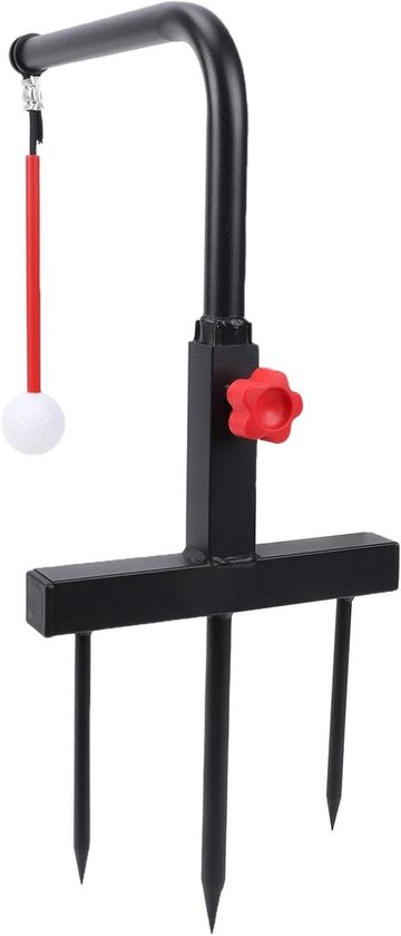 Swingtrainer - Trainingshulpmiddel - Sport Oefenen - Automatische Balteruggave - 3 Hoogte-instellingen - Rood