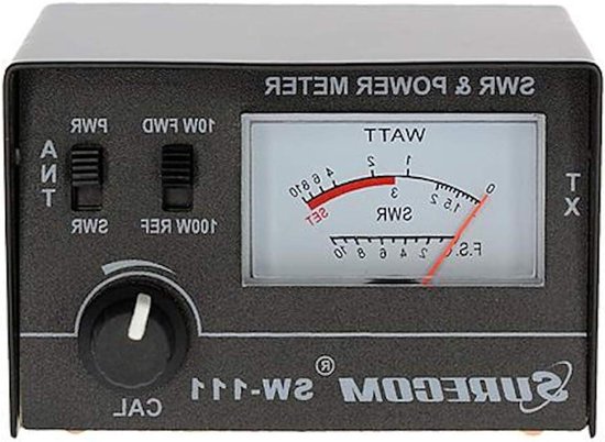 SWR Vermogen Meter - Antenne Tester - Radio Controle - 3 Functie Meter - 84 x 59 x 52mm - Zwart