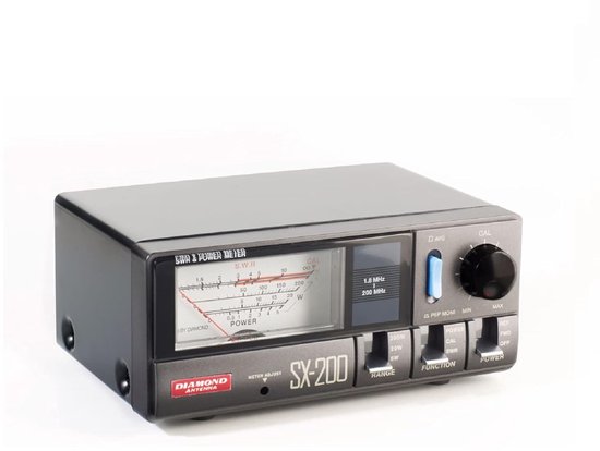 SWR Vermogensmeter - Radio Meetinstrument - Antenne Afstemming - Verlicht Instrument - 1.8-200MHz - Zwart