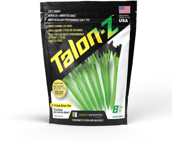 Talon Z Performance Golf Tee – Sterke Golf Tees voor Meer Afstand en Minder Spin